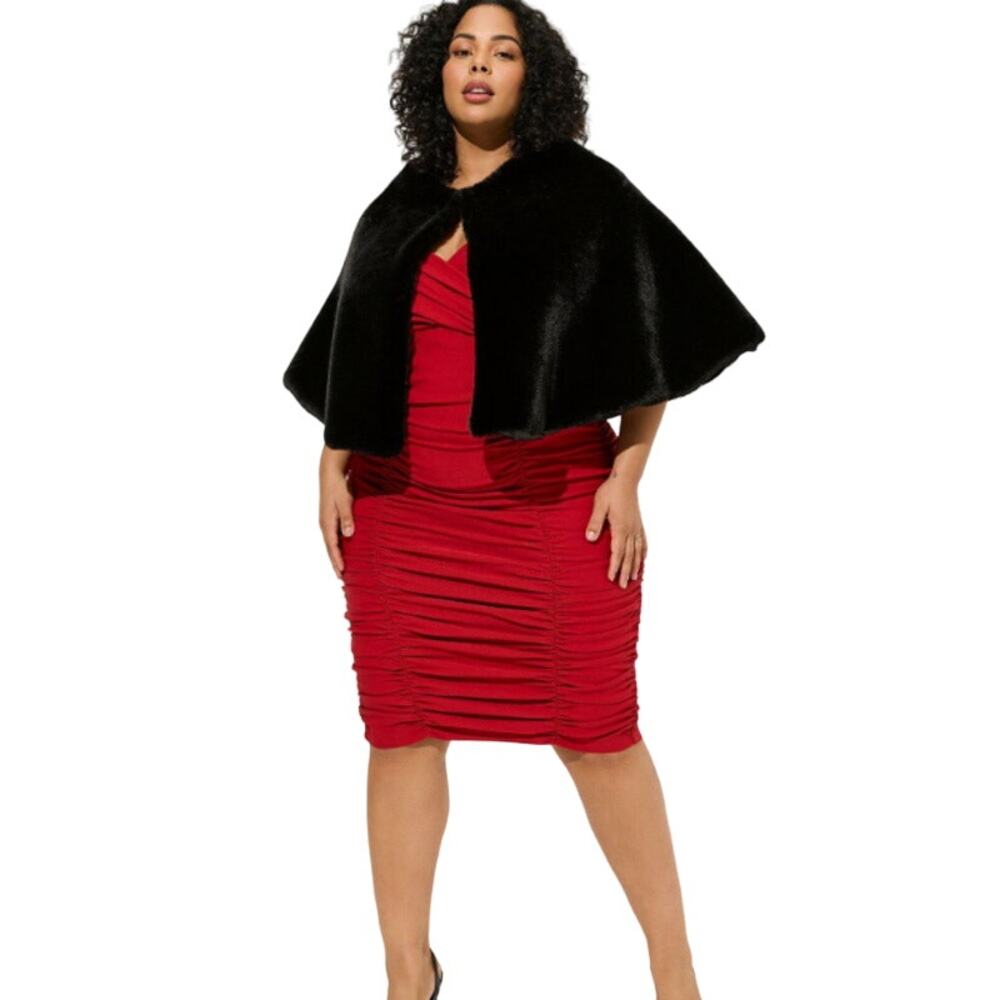 Torrid Faux Fur Cape, NWT, OS